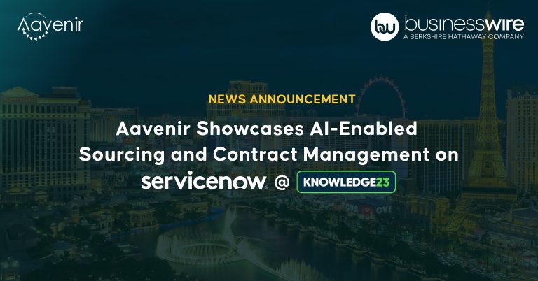 Aavenir ServiceNow Knowledge 2023 Press Release